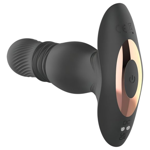 Aixiasia Roy - anale vibrator met stootfunctie - oplaadbaar - zwart