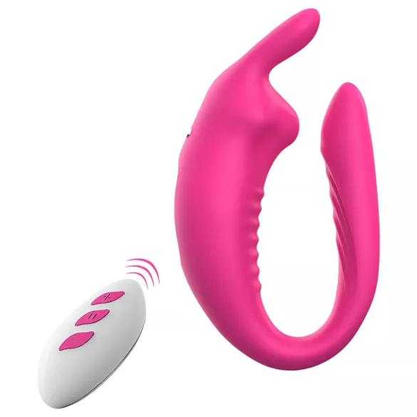 Aixiasia Hera - oplaadbare, draadloze duo-vibrator (roze)