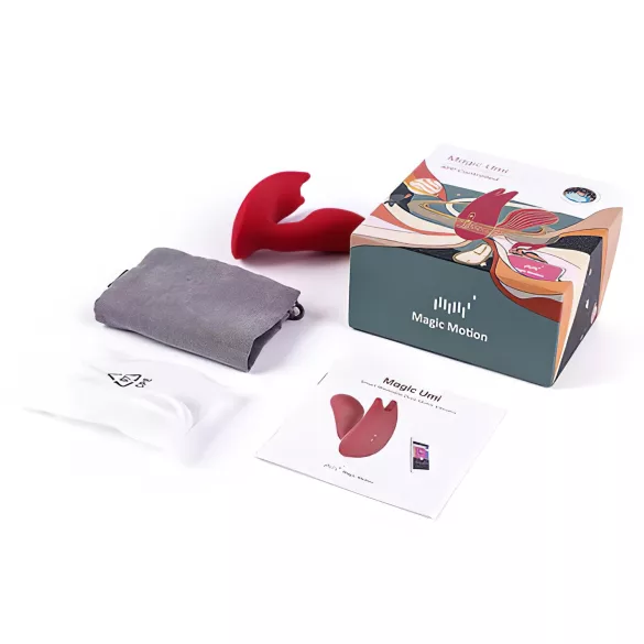 Magic Motion Umi - draagbare app-gestuurde inbrengbare vibrator (rood)
