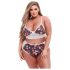 Baci - plus size bh set - bloemenkant - zwart