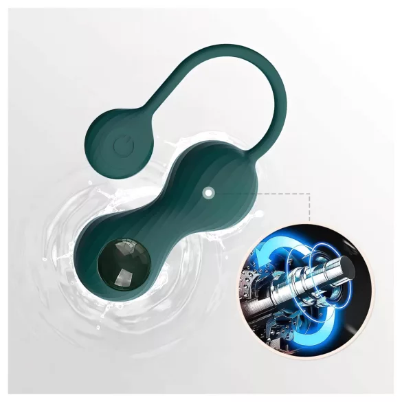 Magic Motion Crystal Duo - App-gestuurde vibrerende geishaballetjes (groen)