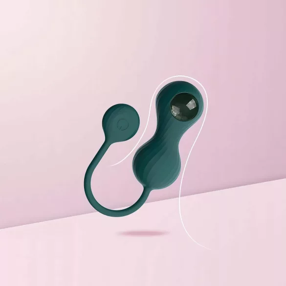 Magic Motion Crystal Duo - App-gestuurde vibrerende geishaballetjes (groen)