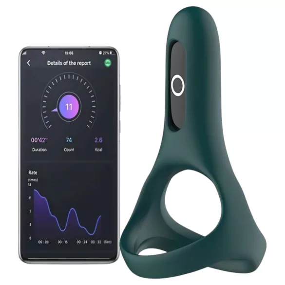 Magic Motion Rise - App-gestuurde vibrerende penisring voor mannen (groen)