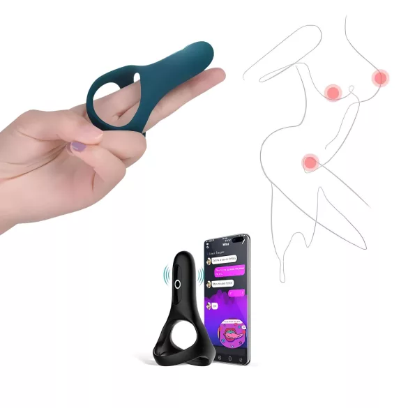 Magic Motion Rise - App-gestuurde vibrerende penisring voor mannen (groen)