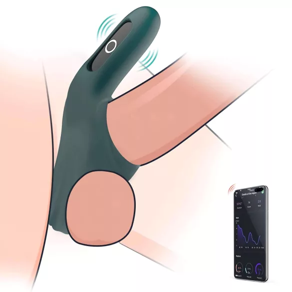 Magic Motion Rise - App-gestuurde vibrerende penisring voor mannen (groen)
