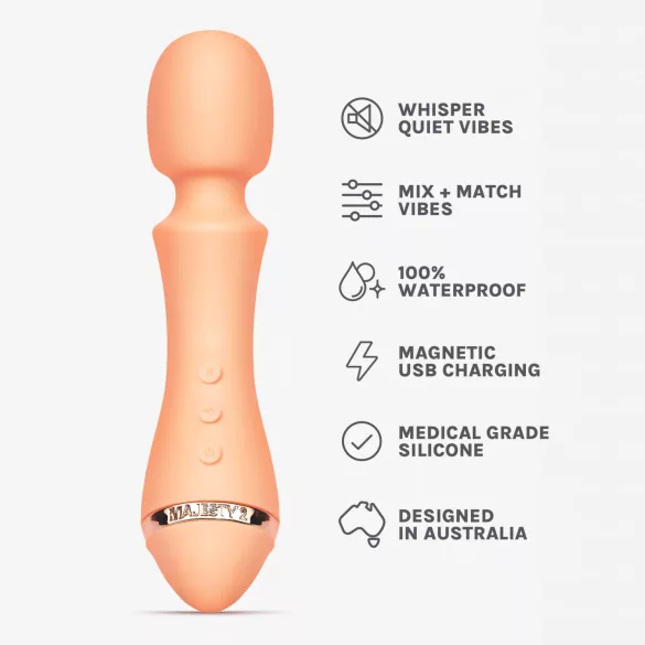Vush Majesty 2 - oplaadbare vibrator - waterdicht massagestok - oranje