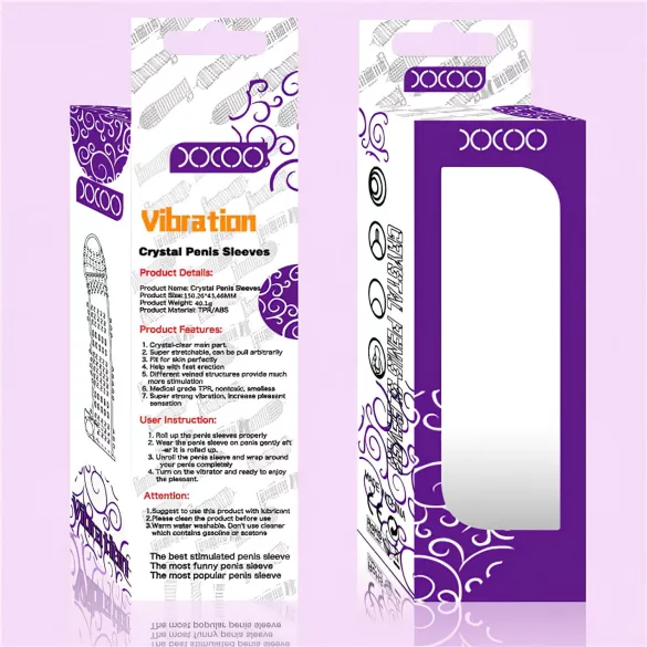 Lonely - vibrerende penishuls met noppen - transparant