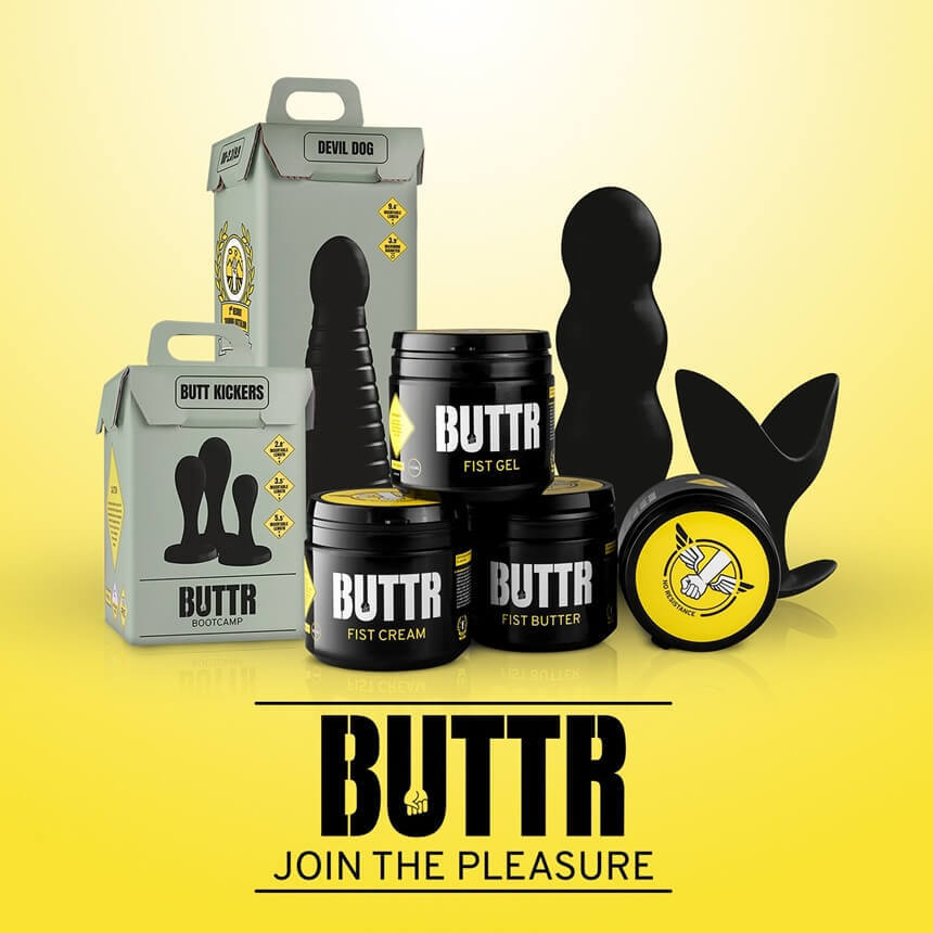 BUTTR fisting producten: fisting gel, fisting dildo, fisting handschoen | Desirel.be Sex Shop - 100% discreet