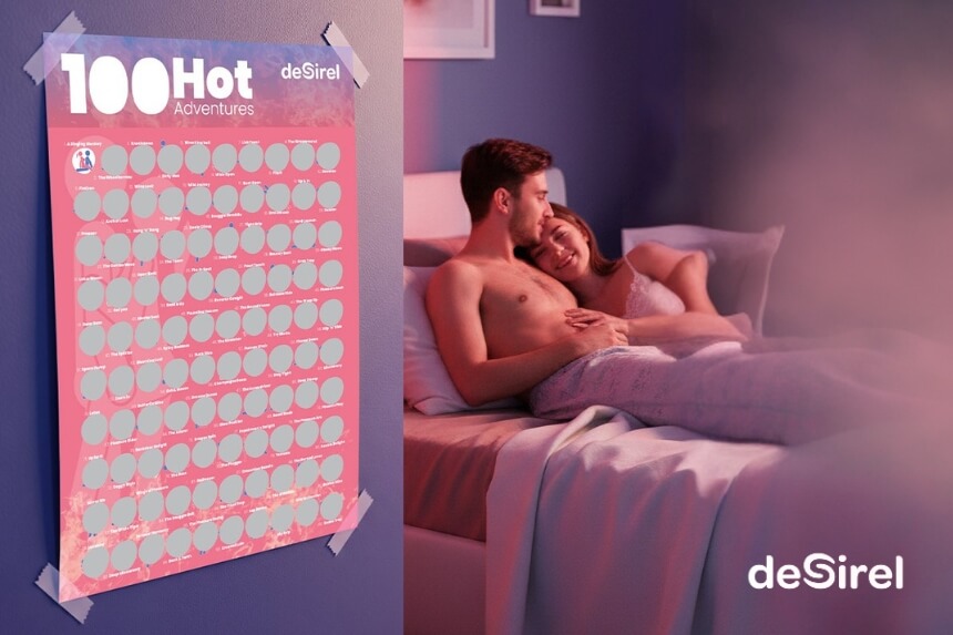 Desirel - 100 Spannende Seksposities Krasposter voor Koppels | Sexshop Desirel.be